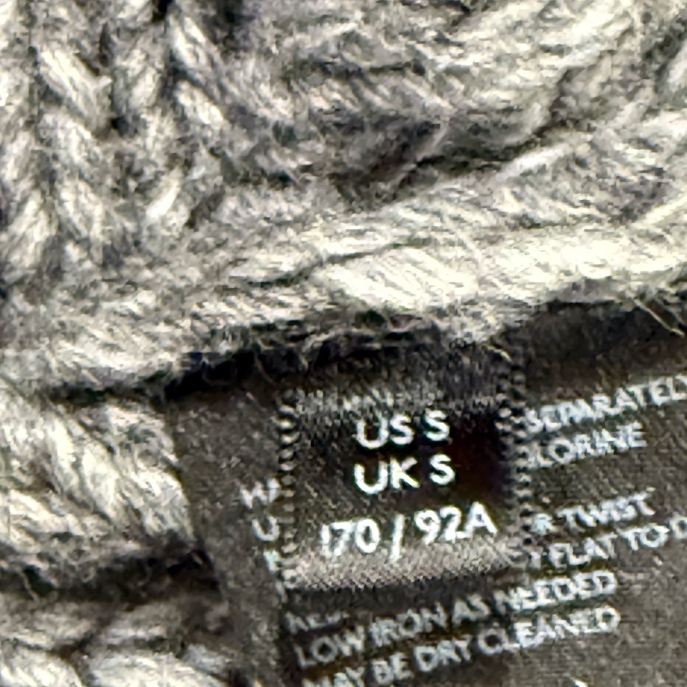 Anthropologie Grey Textured Wool Blend Knit Sweater Women’s Small - Picture 6 of 8